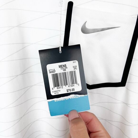 Nike Golf Tour Performance White Short Sleeve Polo Sz XXL - Picture 6 of 9